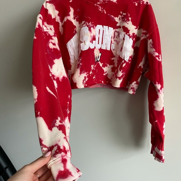 Vintage custom cropped Wisconsin badgers crewneck - Picture 4 of 8